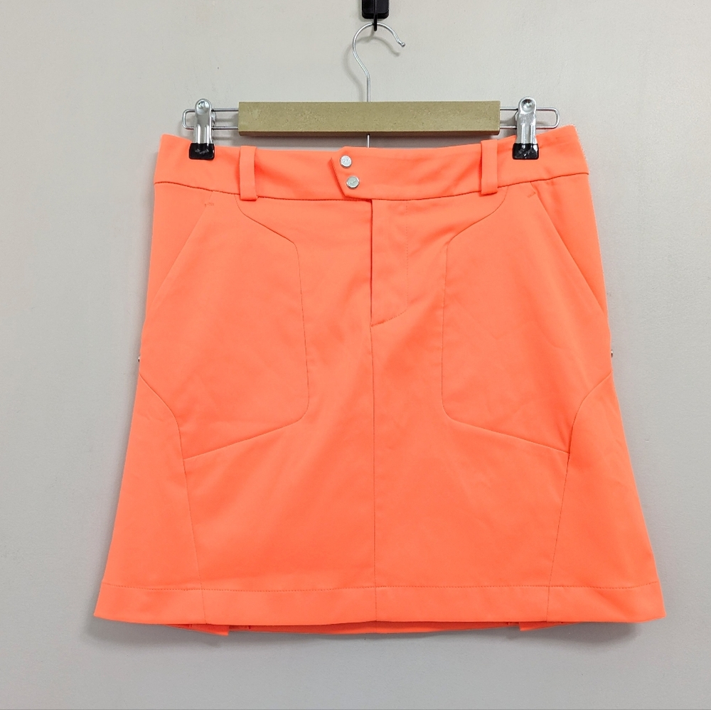 Ralph Lauren RLX Golf Skirt Skort Athletic Athleisure Neon Orange 2